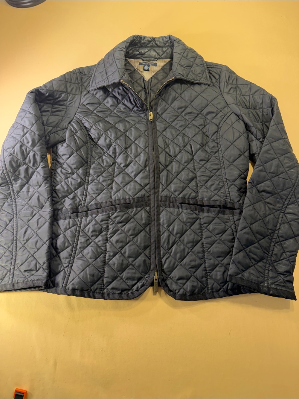 Tommy Hilfiger, classic black diamond quilted lightweight jacket